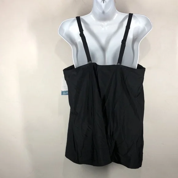 NWT Swim by Cacique black and white polka dot swim tank size 40C - Picture 7 of 13